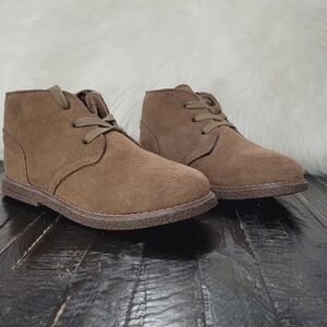 CHEROKEE Tan Light Brown Faux Suede Ankle Boots Boys Size 3